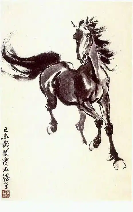 尹瘦石娴熟的画马技巧迸发出时代精神