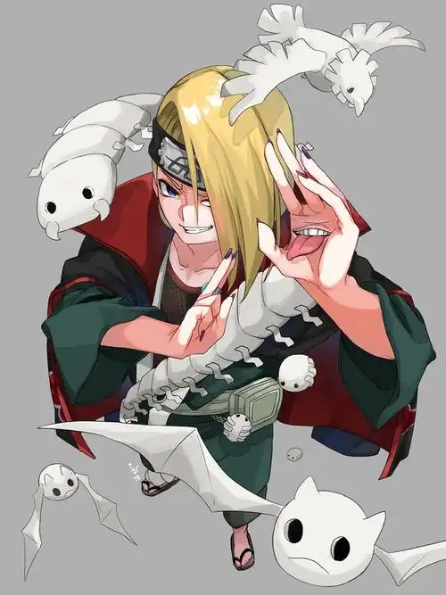 爆炸就是艺术迪达拉高清同人插画