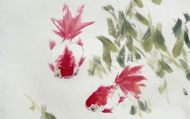 云屋画室国画写意小金鱼画法分享