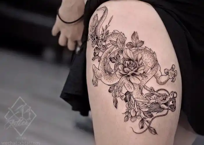 tattoo by 小邦#我的纹身分享  #深圳纹身  #纹身图案  #大腿纹身