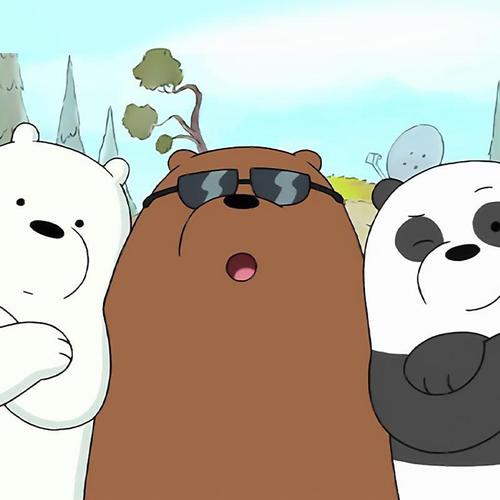 犹乐x三只熊短袖t恤男ins潮牌2022卡通小熊印花夏季纯棉半袖夏