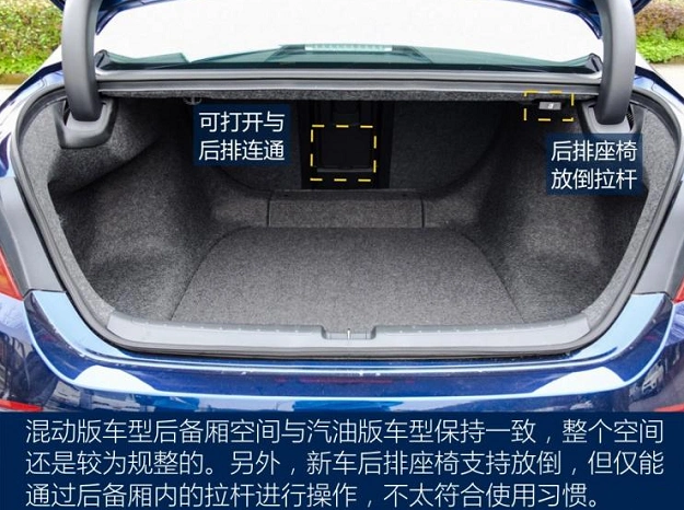 本田inspire混动版后备箱容积