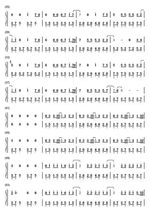 多幸运-六线简谱-虫虫吉他谱免费下载