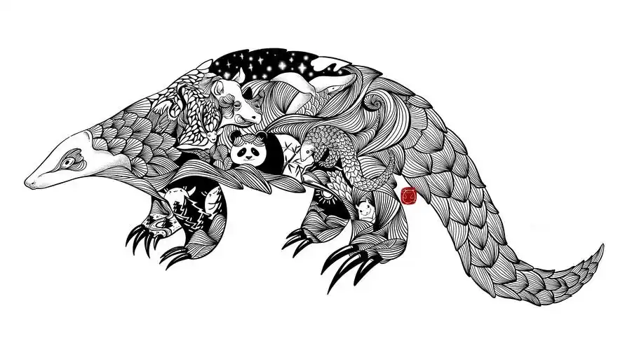 线描手绘保护动物系列|插画|创作习作|会画画的云 - 原创作品 - 站酷