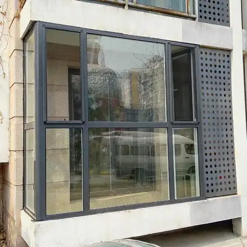 天津断桥铝门窗封阳台 铝包木阳光房平开窗隔音窗 铝合金门窗定制