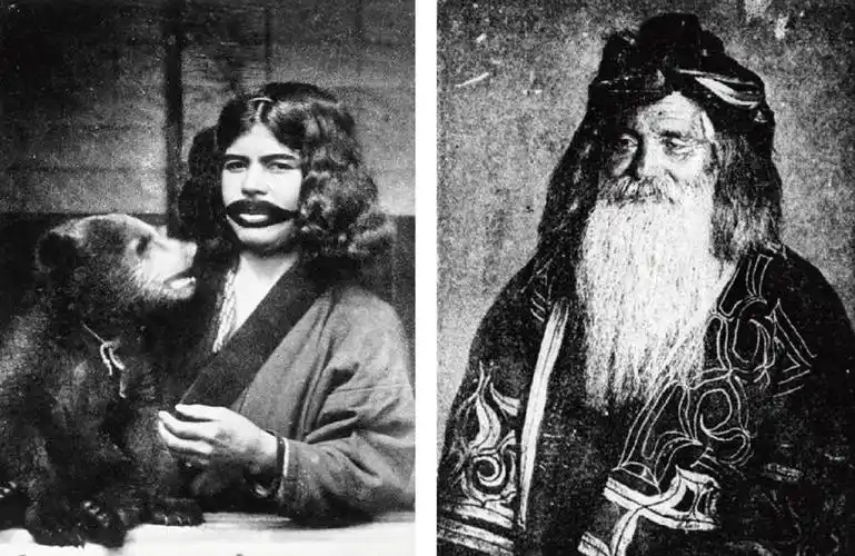 日本阿伊努人神秘的半月形微笑