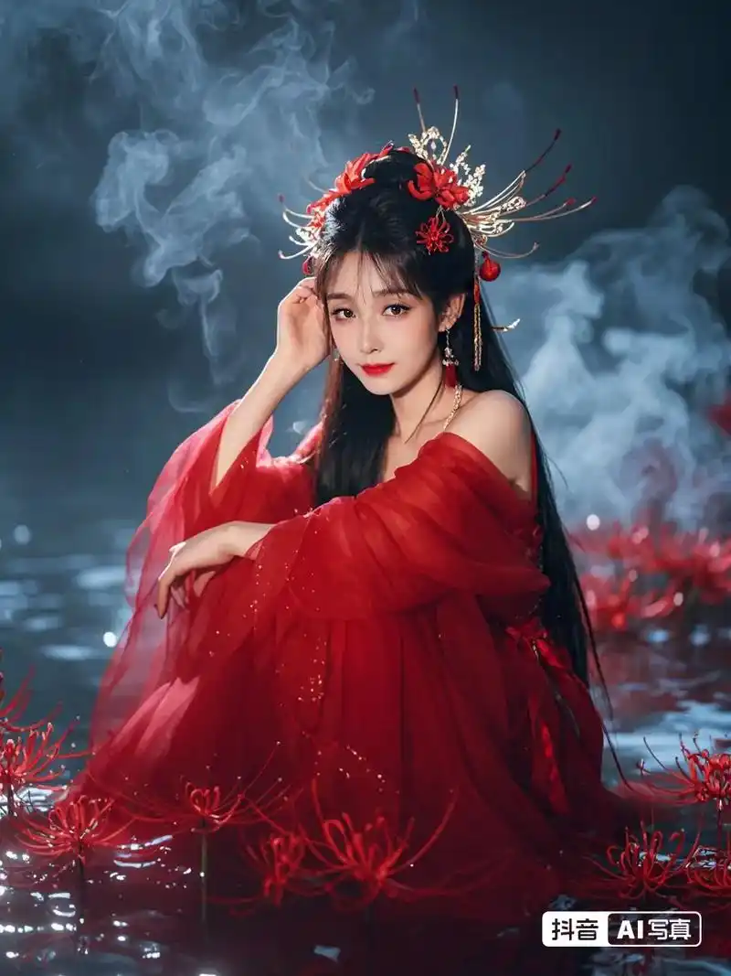 曼珠沙华彼岸花 ,云想衣裳花想容 ,春风拂槛露华浓,若非群玉