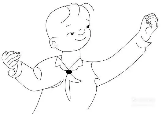 怎样画三毛简笔画画戴红领巾的三毛三毛怎么画优质