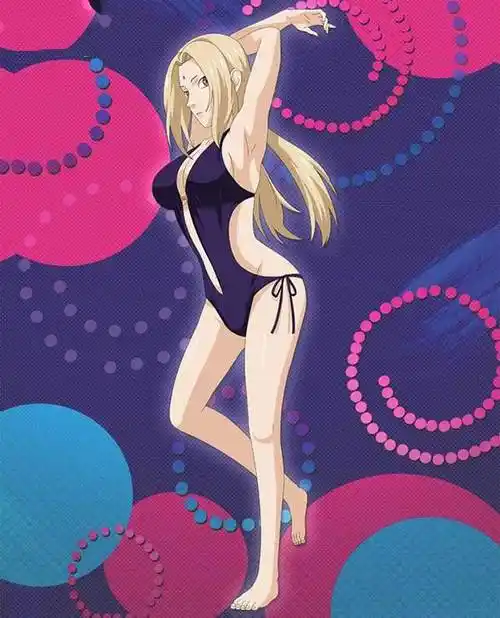 火影忍者纲手泳装秀纲手泳衣好身材同人漫画