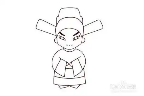 京剧卡通画净简笔画