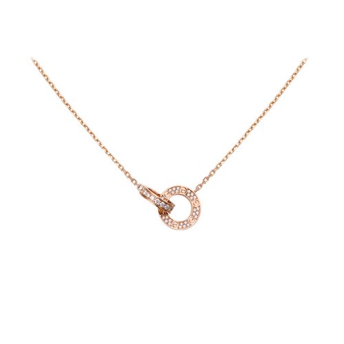 卡地亚(cartier)女项链 镶嵌48颗圆形明亮式切割钻石love项链 b