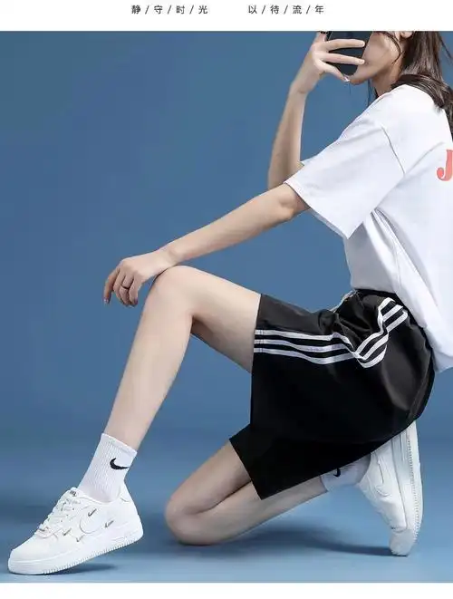 短裤女冰丝速干运动短裤女宽松五分裤高腰韩版休闲夏季薄款学生跑步