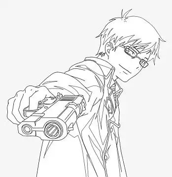 手拿枪的游戏男孩图案