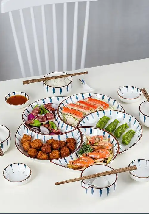 陶瓷拼盘组合网红创意团圆桌菜盘家用年夜饭日式餐具分餐拼盘套装