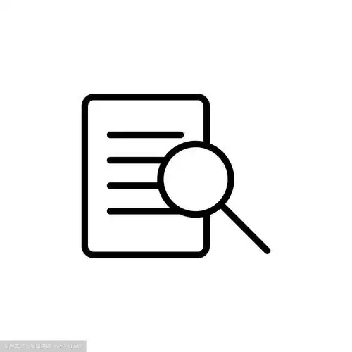 细线文档文本搜索图标