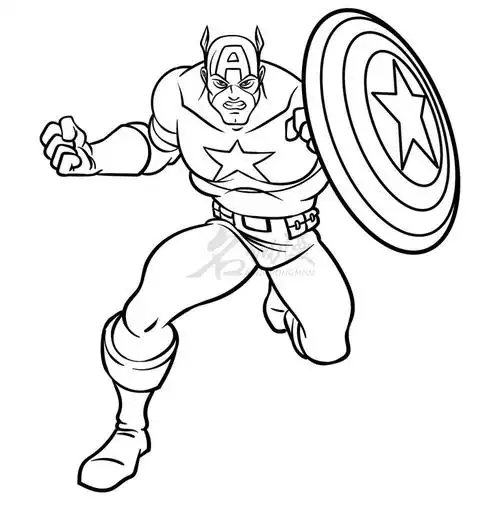 零基础美国队长画法 - 学院 - 摸鱼网 - ∑(っ°Д°;)っ 让世界更萌