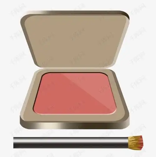 手绘粉色眼影插画