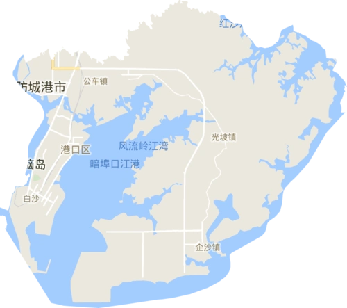 港口区高清电子地图,港口区高清谷歌电子地图