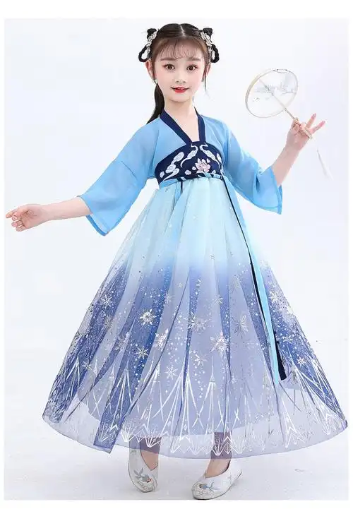 乌鹿童装儿童汉服女童古装仙女襦裙夏季古风裙子连衣裙中国风小女孩
