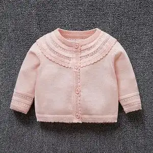 婴儿毛衣外套春秋装女宝宝洋气针织开衫0-1岁3儿童上衣公主服秋季