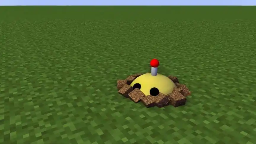 麦块风格还原pvz2中各种植物:土豆地雷