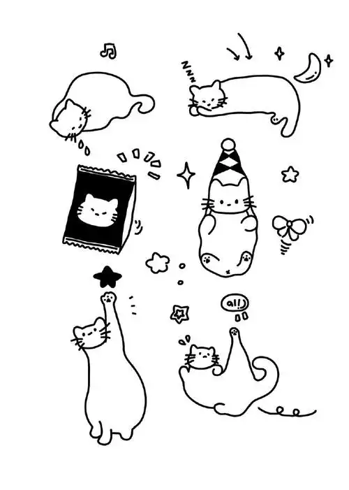 简笔画 手绘 线稿 690_967 竖版 竖屏