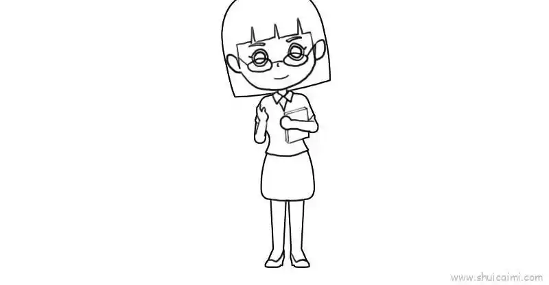 老师儿童画怎么画老师简笔画好看