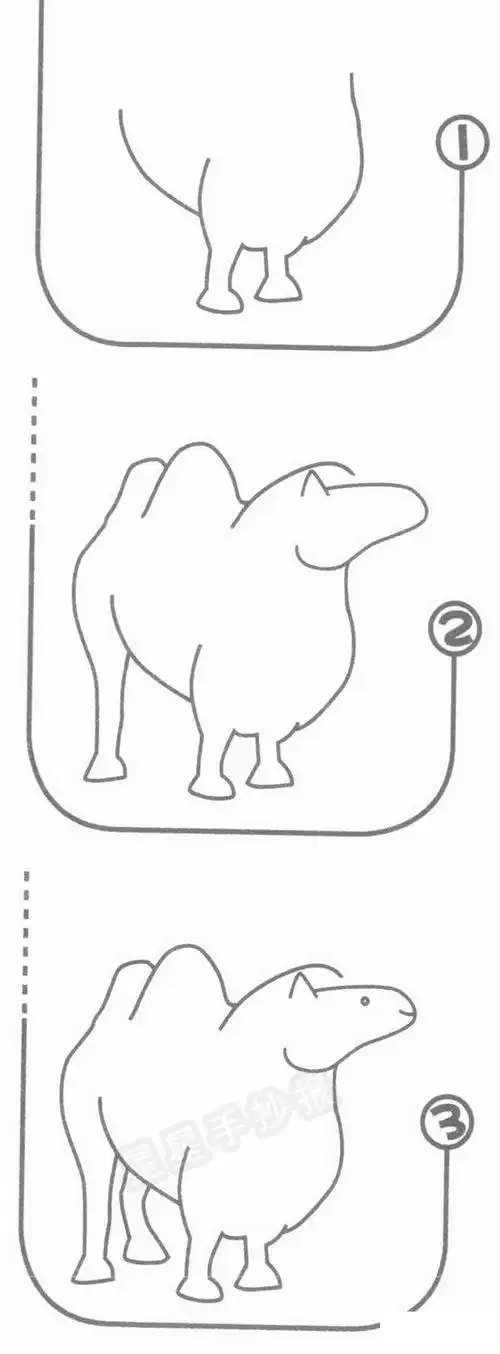 骆驼简笔画图片画法