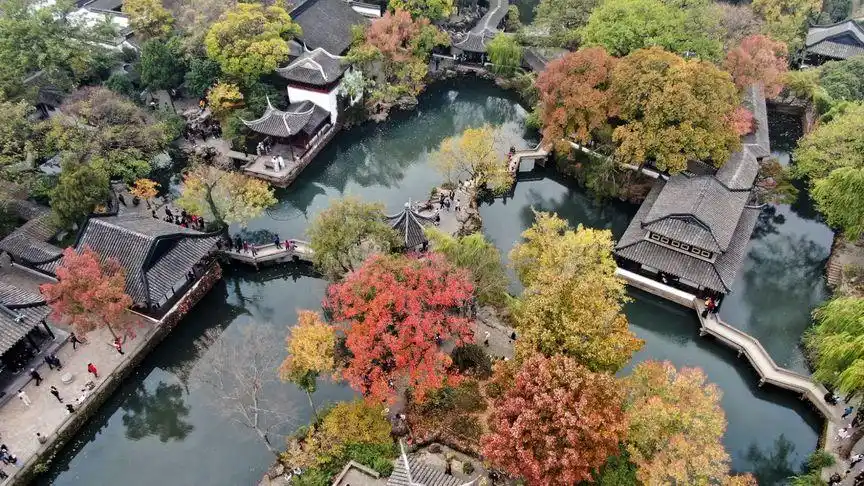 航拍丨古典园林拙政园美景如画