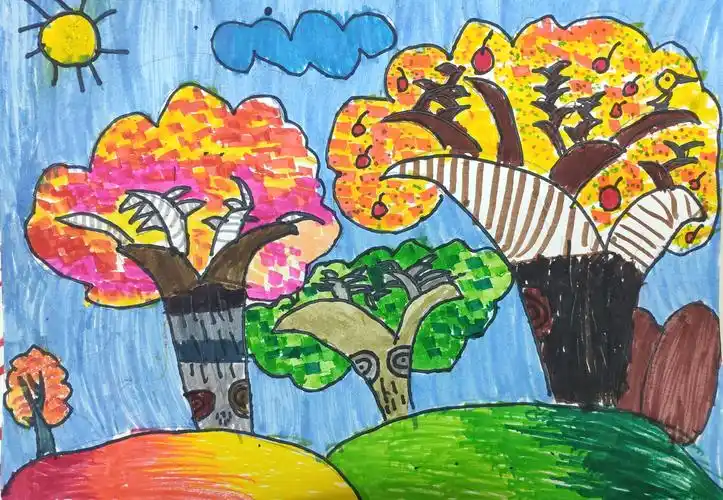 一(15)班《多彩的秋天》优秀作品