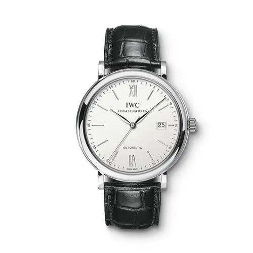 包邮 包税瑞士万国iwc柏涛菲诺系列iw356501男士腕表 白色表盘皮质