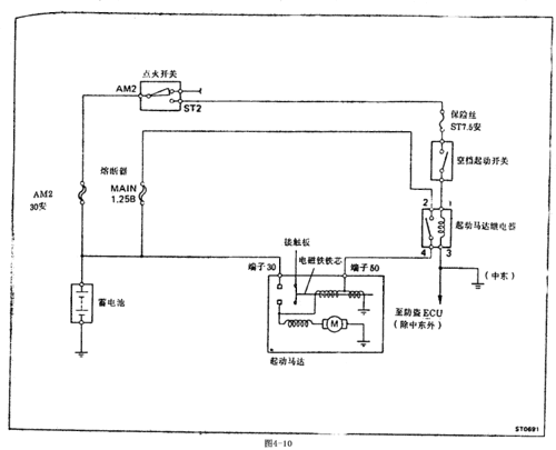 桑塔纳点火系统电路图