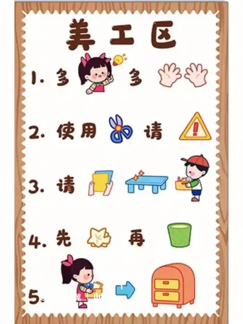 区域规则  #幼儿园森系环创  #森系区角规则牌  #简约环创