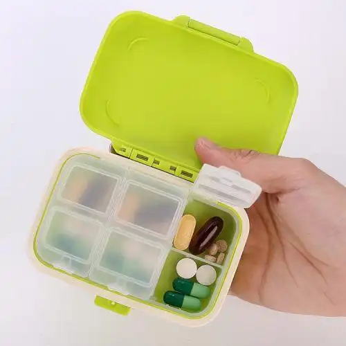 收纳分装药盒便携一周随身迷你小药盒药丸药片药品盒薬盒分药盒子