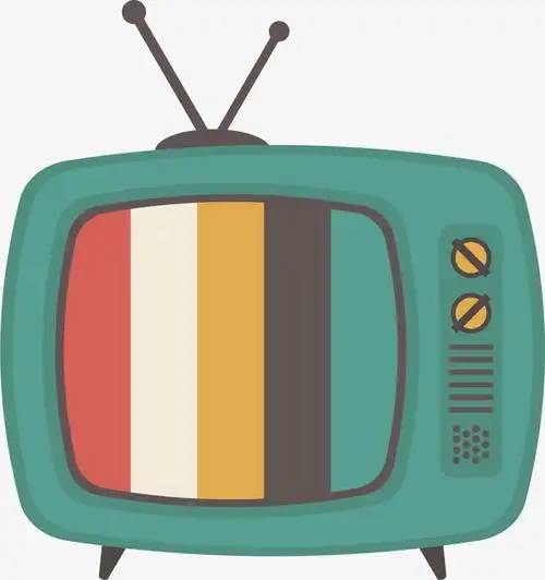 绿色卡通扁平电视机