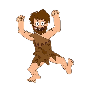 穴居人卡通形象原始人