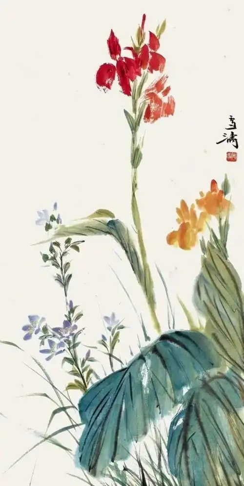 名家画笔下的美人蕉