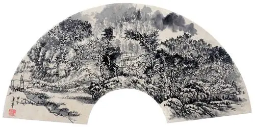 戴建华 《山水》扇面