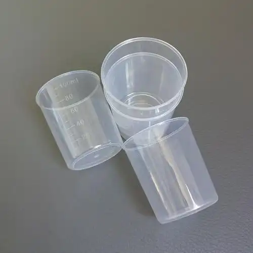 加厚透明塑料刻度量杯 100ml计量杯子化学实验器材 批量供应