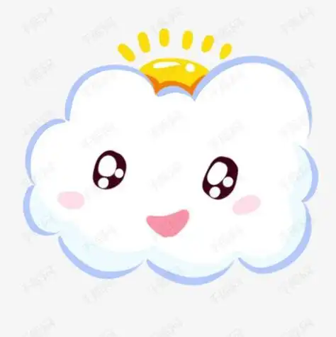 卡通简笔画白云手绘可爱卡通云朵