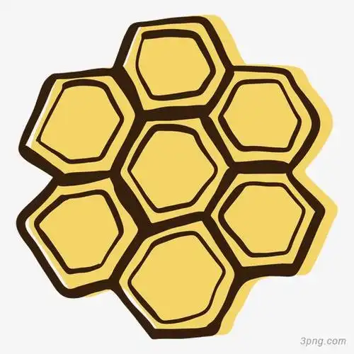 手绘黄色蜂巢png素材透明免抠图片-其他元素-三元素3png.com