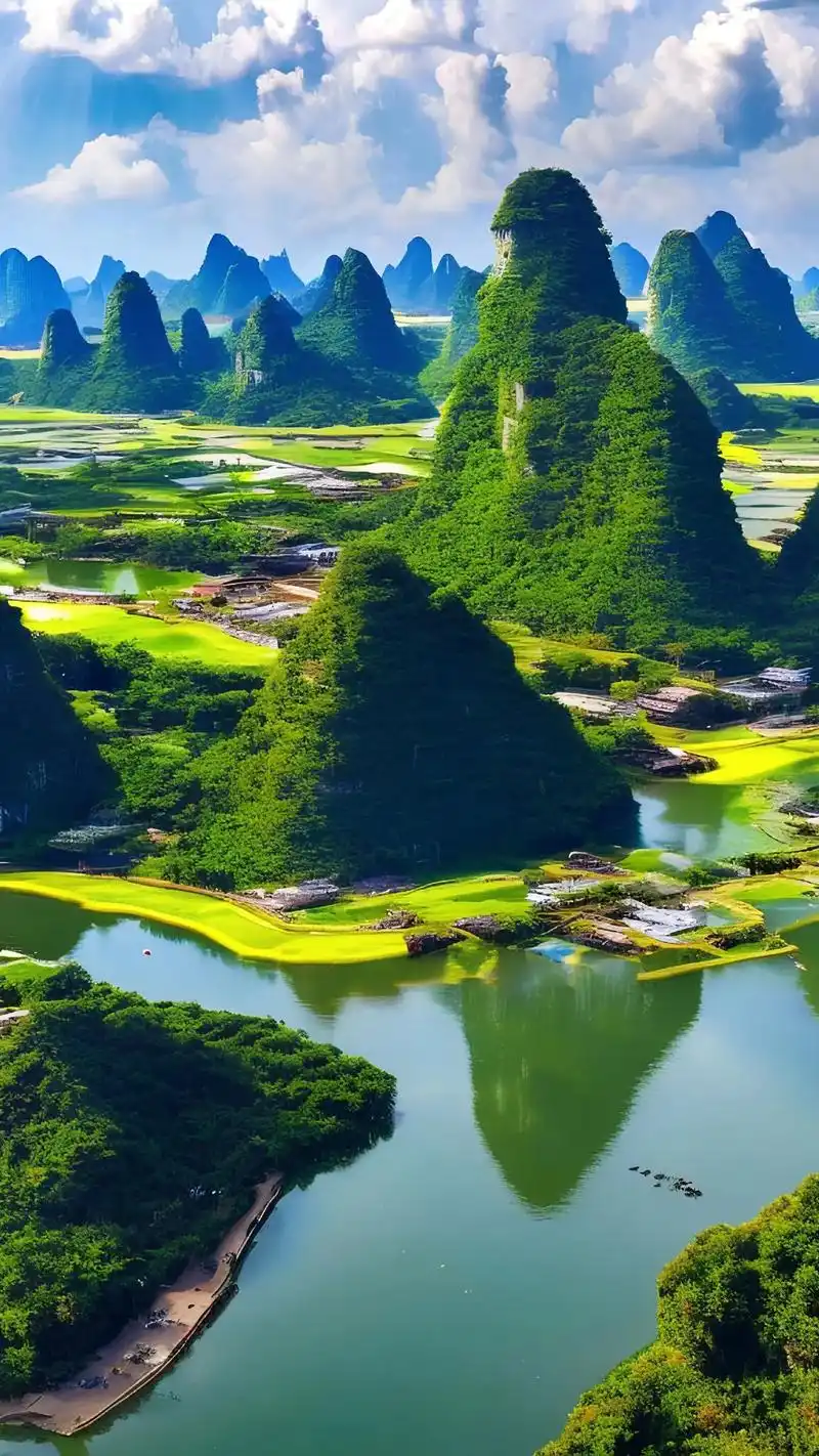 桂林山水.看山水 仙境一般 一看你就知道这是哪里#图文伙伴计 - 抖音