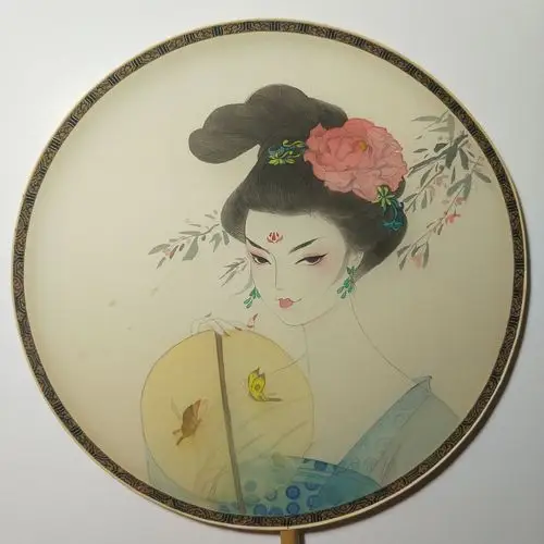 团扇绘–清风徐来