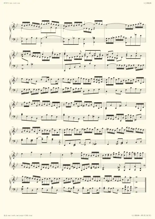 钢琴谱:g小调赋格bwv578 - 巴赫