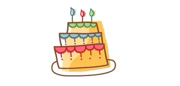 一张图教你多层蛋糕简笔画步骤怎么画?