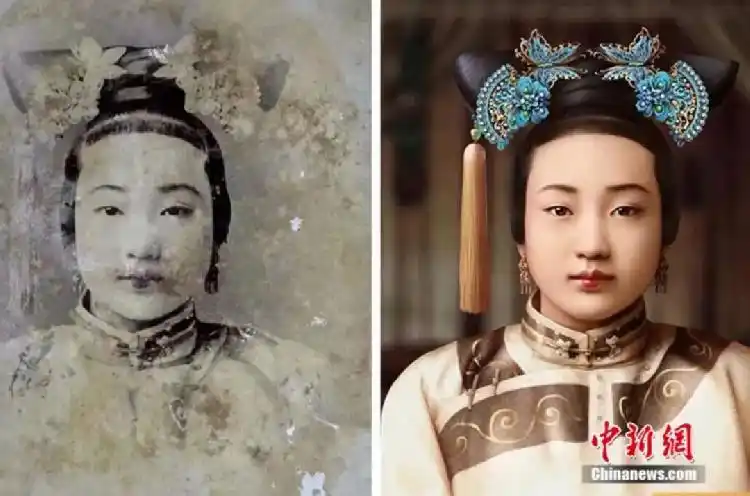 珍妃老照片修复再创作.