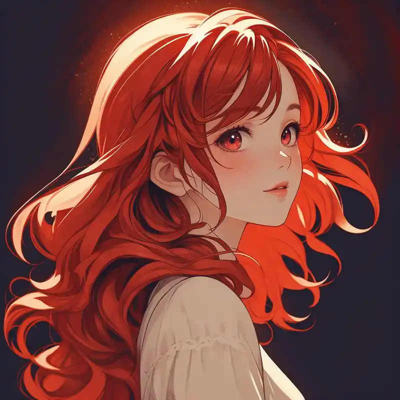 红色系卡通女生头像78太美啦!