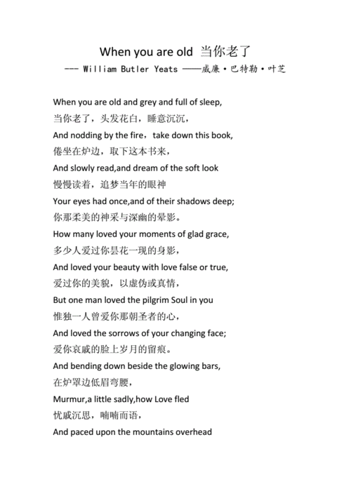 新荷小学英文诗朗诵当你老了doc3页
