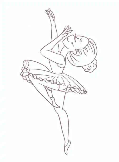 芭蕾舞女孩绘画绘画练习第12张