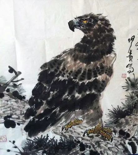 奋进之姿 昂扬之态——画鹰人王贵烨